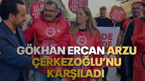 Gökhan Ercan Arzu Çerkezoğlu’nu karşıladı